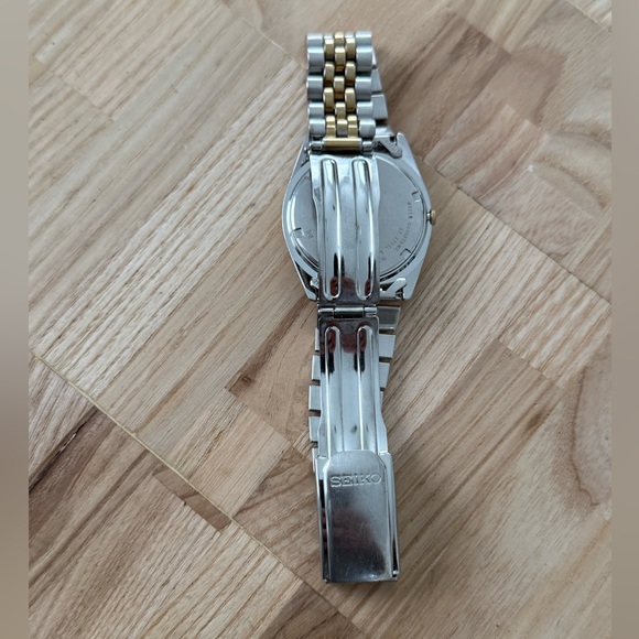 Seiko Presidential Vintage Men’s Watch Two-Tone Bracelet Case Stainless Dial - Picture 11 of 14